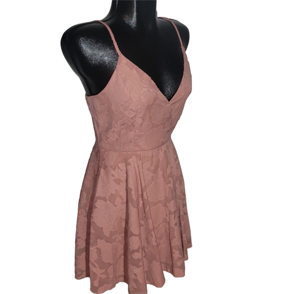 Shein Pink Floral Patterned Spaghetti Strap Dress S - Picture 2 of 5